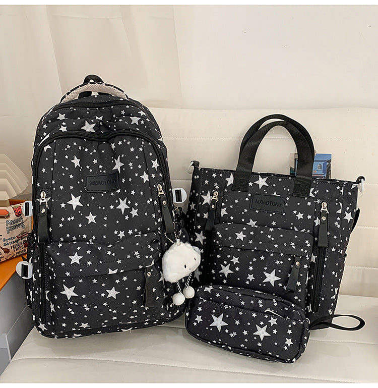 Star-Printed Multipurpose School Backpack and Tote Set Kalsten