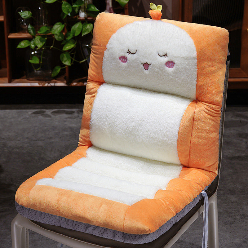 Plush seat cushion with cheerful fruit motif Kalsten