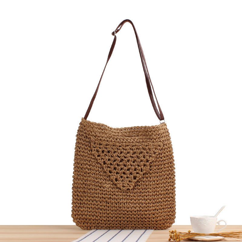Beach bag with handwoven design Kalsten