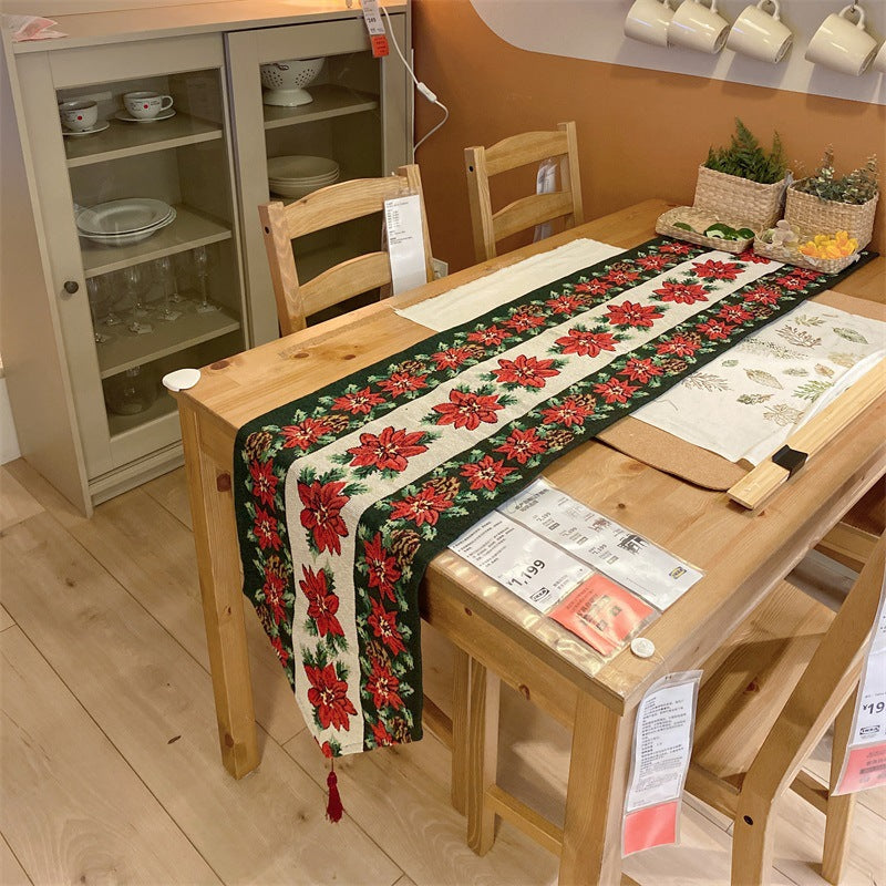 Elegant Holiday-Themed Table Runner