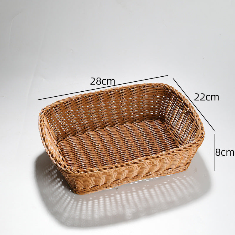 Handcrafted Round Wicker Serving Bowl Kalsten