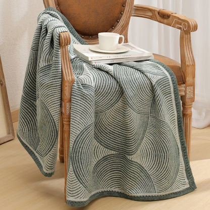 Unisex Textured Geometric Throw Blanket