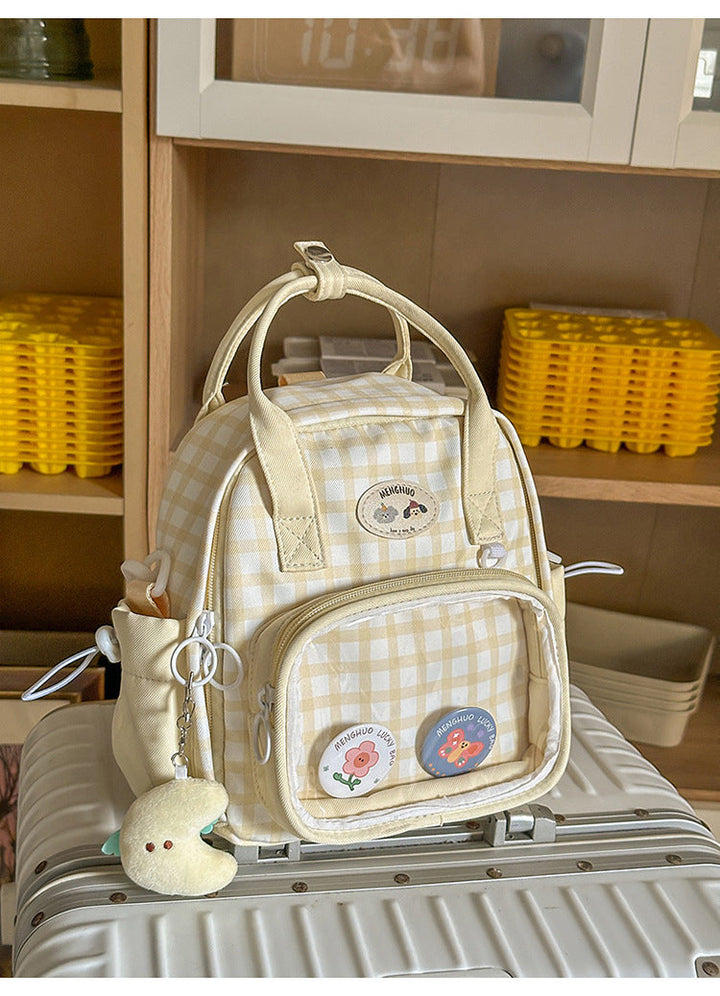 Cute Plaid Mini School Backpack
