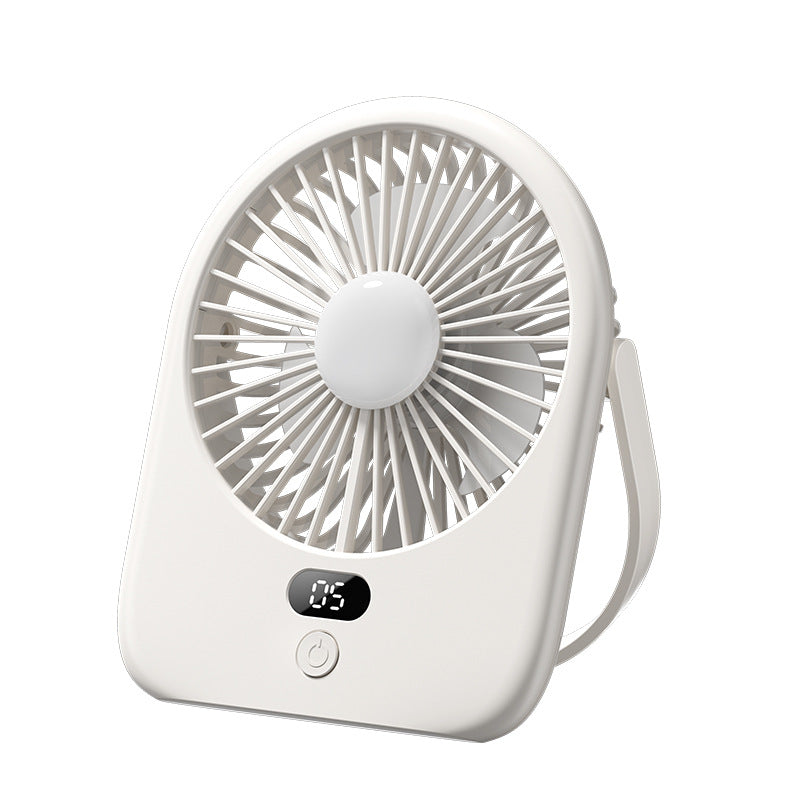 Unisex Rechargeable LED Desk Fan with Digital Display Kalsten