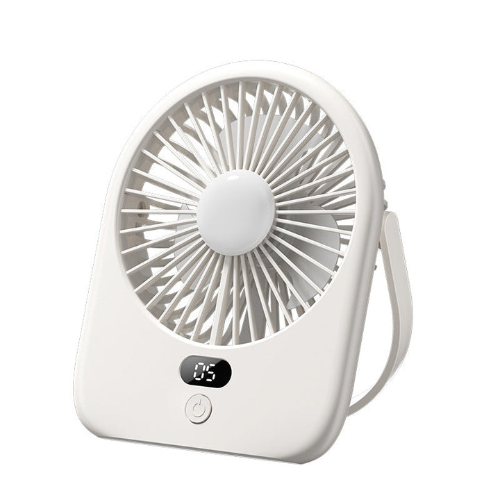 Unisex Rechargeable LED Desk Fan with Digital Display Kalsten