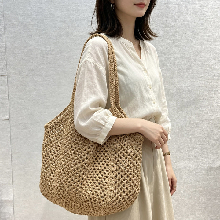 Crocheted tote bag with casual shape Kalsten