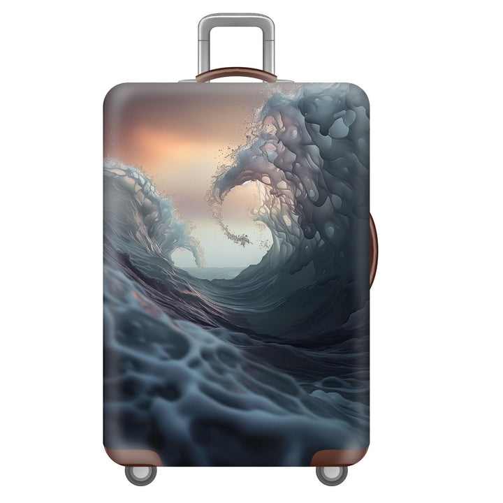 Unisex nan robust hard-shell suitcase with artistic face portrait print and 360° wheels Kalsten