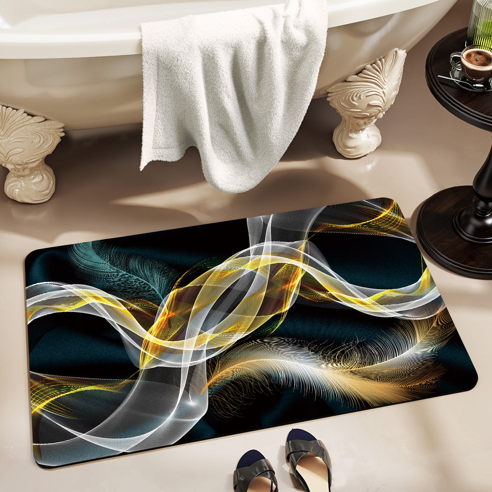 Elegant Monogrammed Bathroom Mat Acalora