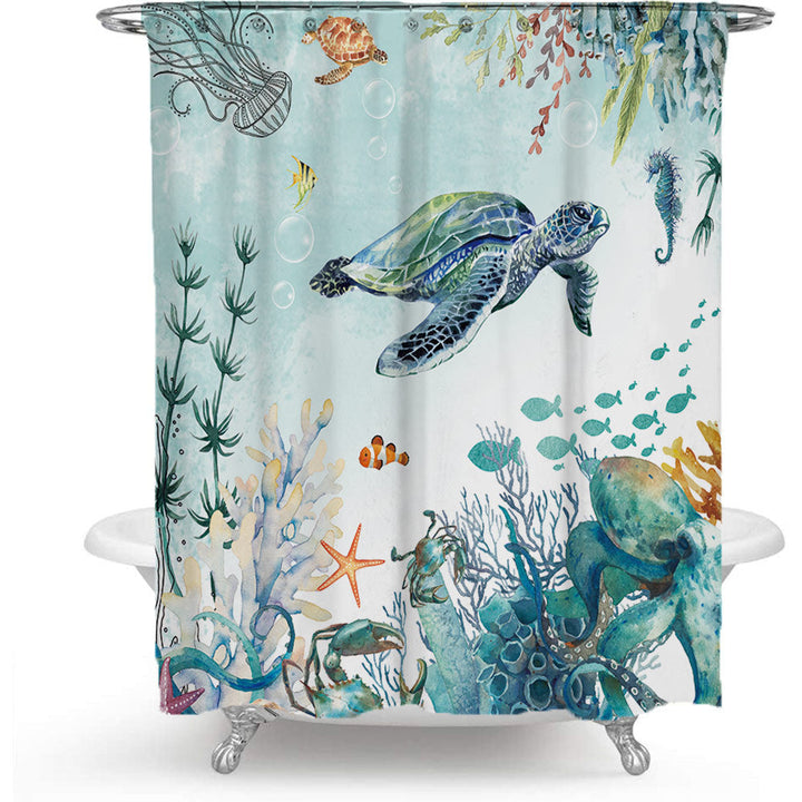 Coastal Pattern Shower Curtain Kalsten