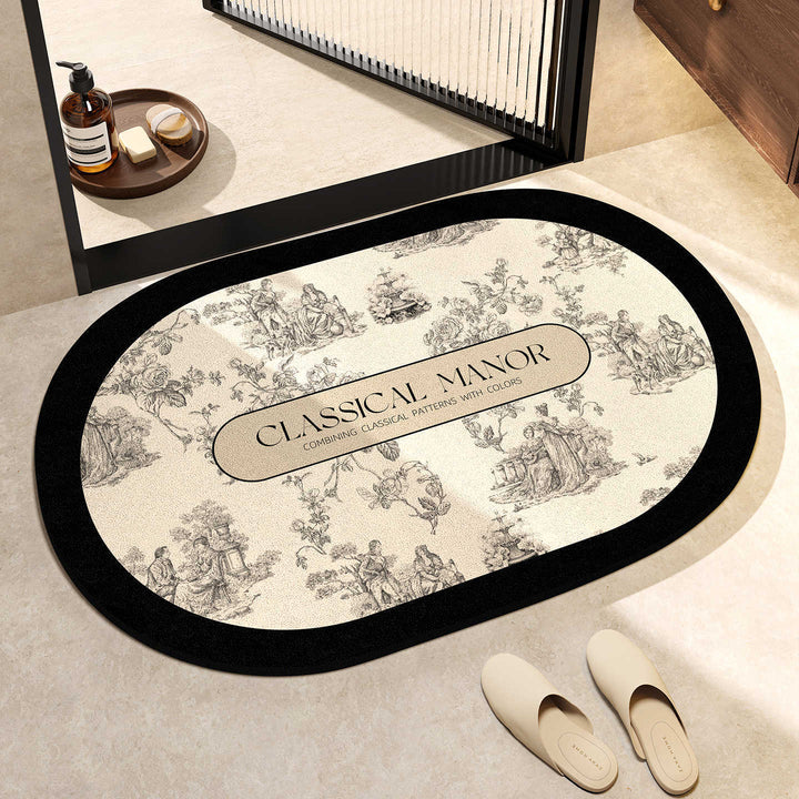 Elegant Oval Floor Mat Kalsten