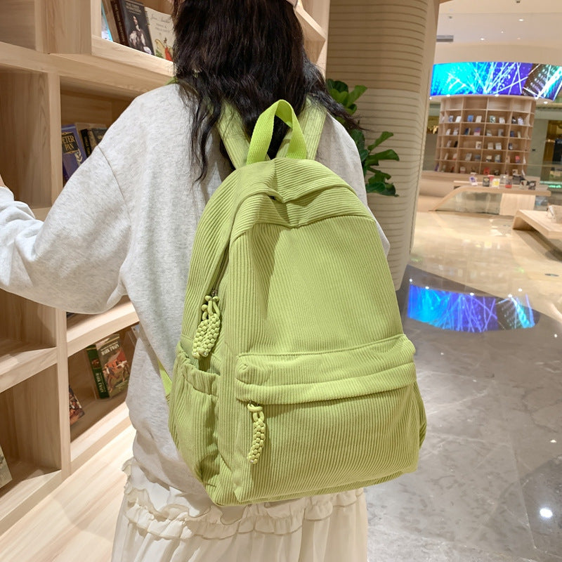 Textured Corduroy Backpack Kalsten