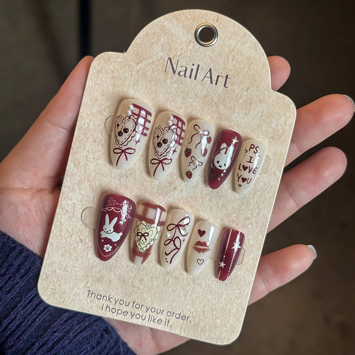 Whimsical Cartoon Press-On Nails Kalsten