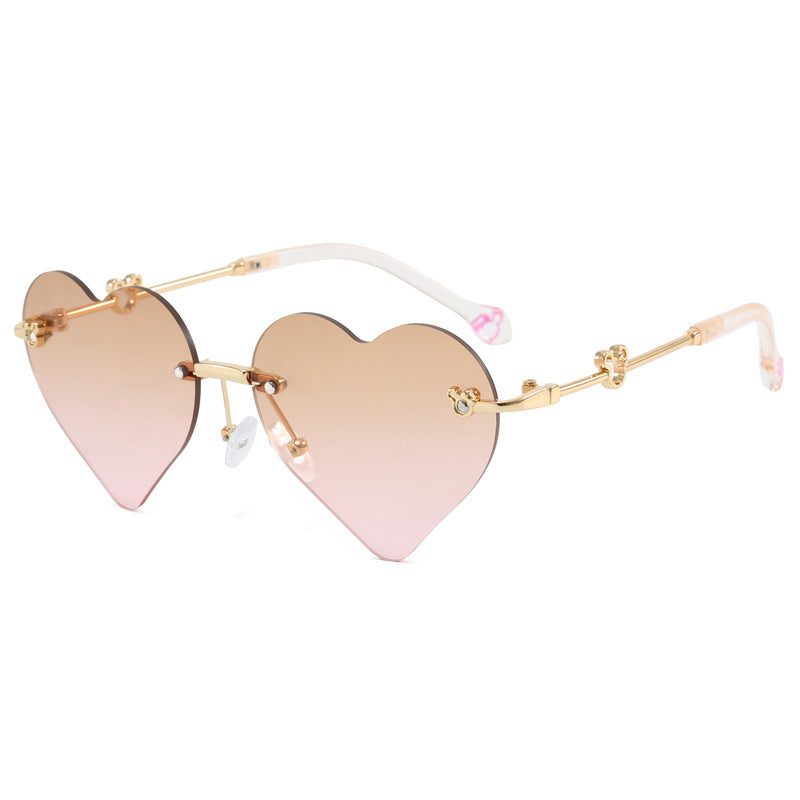 Women's Heart-Shaped Sunglasses with Mirrored Lenses Kalsten