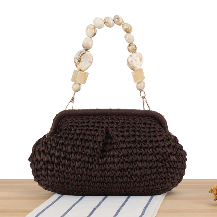 Handbag with Decorative Wooden Handles Kalsten