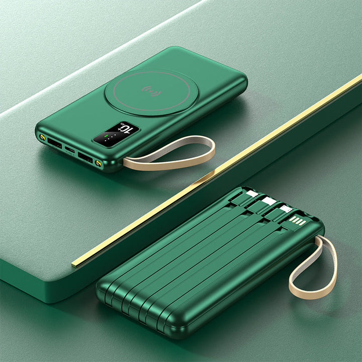 Portable Qi-Charging Power Bank with Multifunctional USB Ports Kalsten