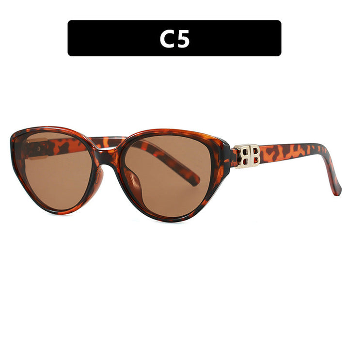 Women's fashionable cat-eye sunglasses with elegant metal frame and UV protection Kalsten