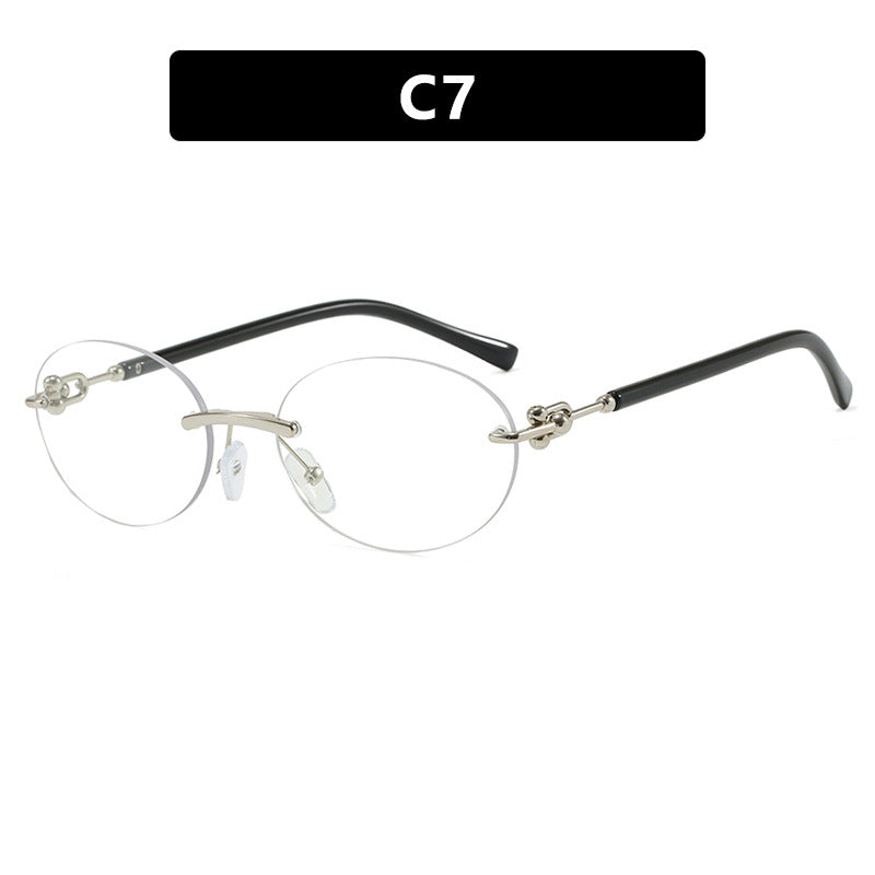 Women oval sunglasses with luxurious metal frame and mirrored lenses Kalsten