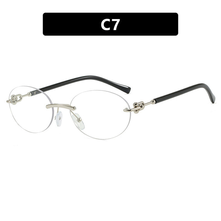 Women oval sunglasses with luxurious metal frame and mirrored lenses Kalsten