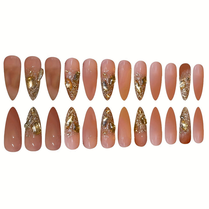 Glamorous Glittery Stiletto Nail Art Kalsten