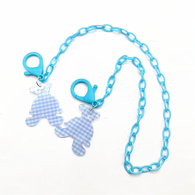 Glasses strap made of transparent resin with rainbow pendant Kalsten