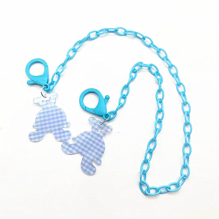 Glasses strap made of transparent resin with rainbow pendant Kalsten