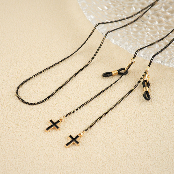 Stylish Beaded Cross Pendant Eyewear Chain Kalsten