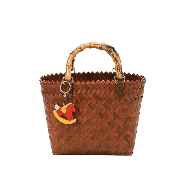 Handcrafted basket bag with bamboo handles Kalsten
