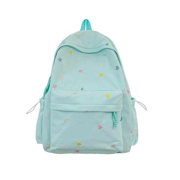 Embroidered Star and Moon Pattern Backpack Kalsten
