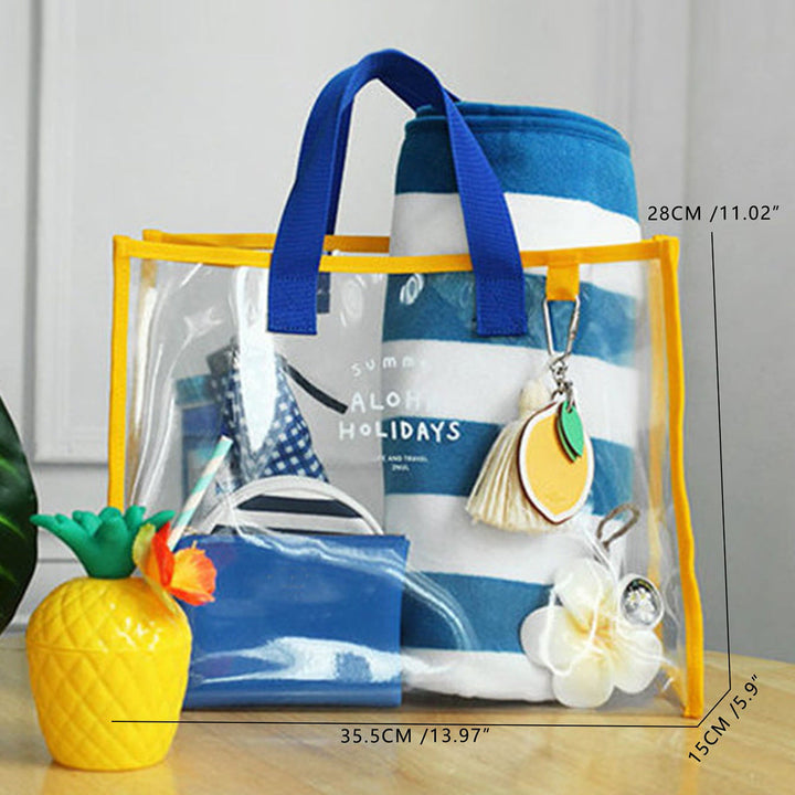 Transparent Beach Bag with Multiple Inner Compartments Kalsten
