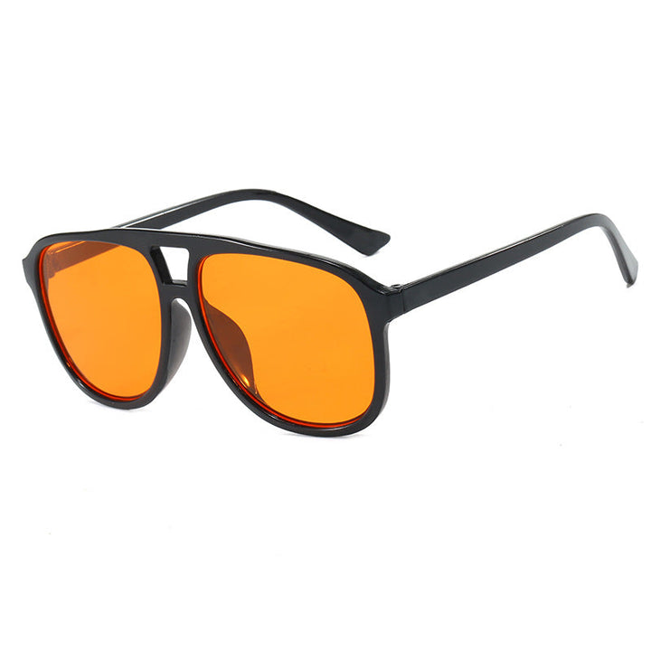 Women's fashionable sunglasses with transparent frame and blue lenses Kalsten
