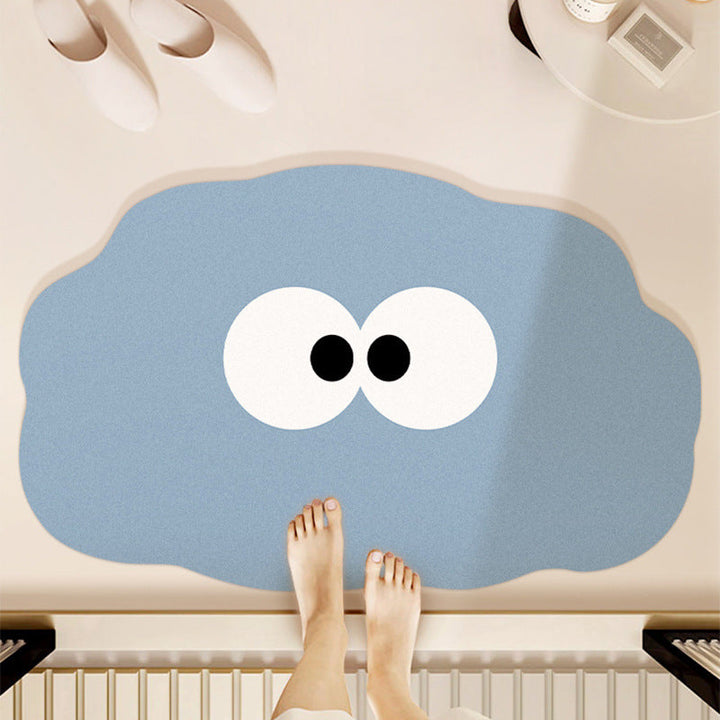 Whimsical Cartoon-Themed Bath Mat Kalsten