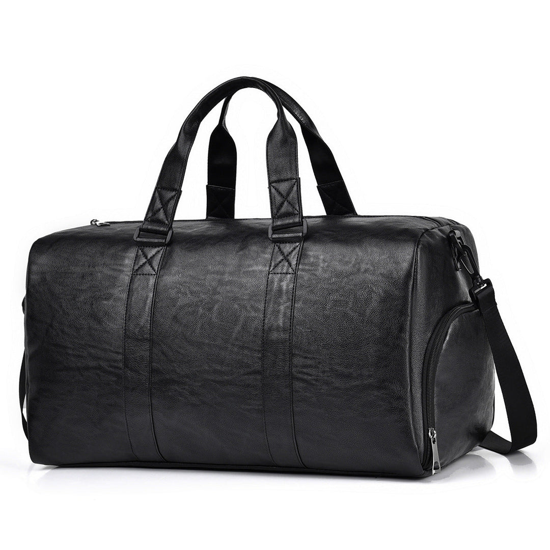 Travel bag made of high-quality leather with robust carrying handles Kalsten