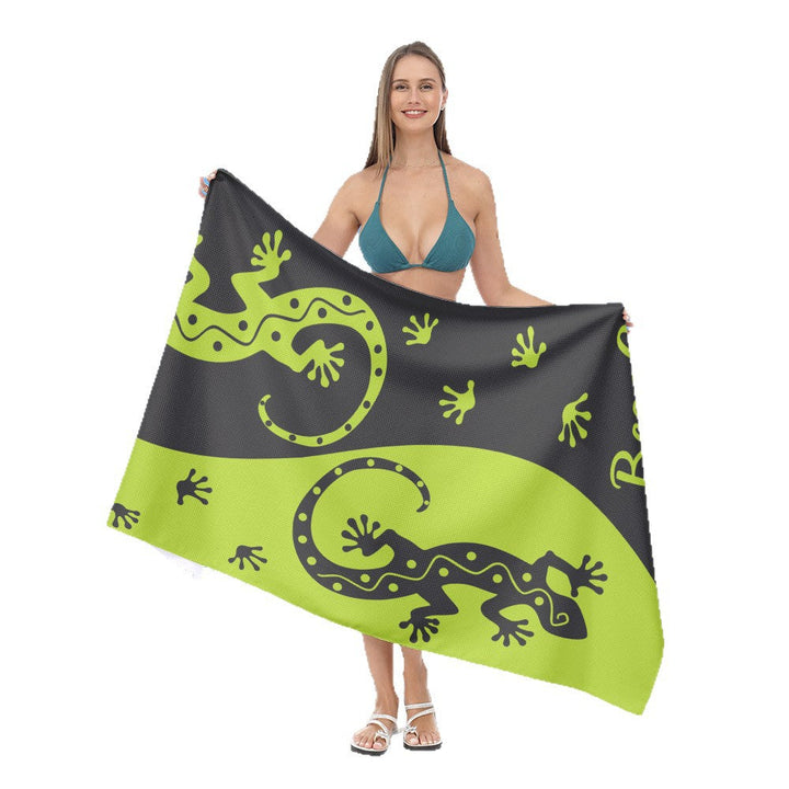 Beach towel with colorful gecko pattern Kalsten