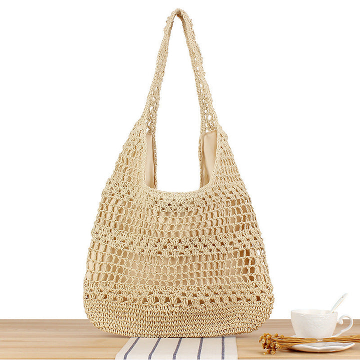 Basket bag with floral appliqué Kalsten