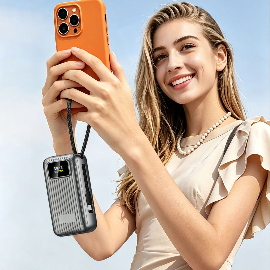 Compact power bank with intelligent LCD display and fast charging function Kalsten