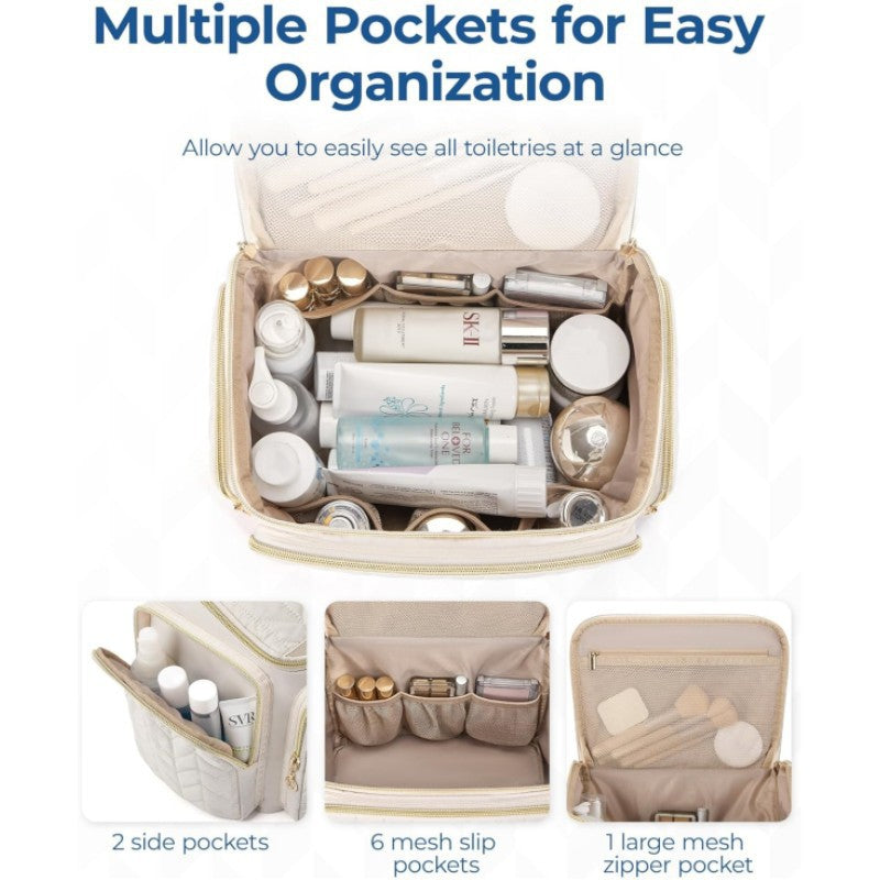Cosmetic Organizer Bag with Structured Quilting Kalsten