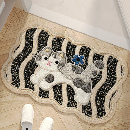 Cute Cat-Themed Decorative Bath Mat Acalora