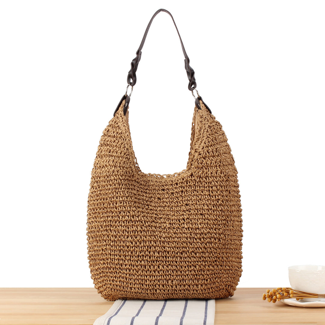 Handbag Made of Handmade Natural Braiding with Elegant Shoulder Strap Kalsten