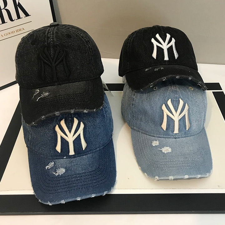Men's Distressed Denim Baseball Cap Kalsten 1784188165
