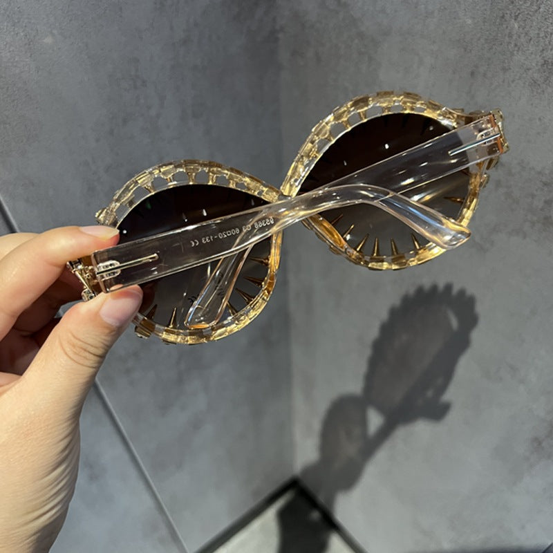 Women's stylish oversized sunglasses with eye-catching stud design Kalsten