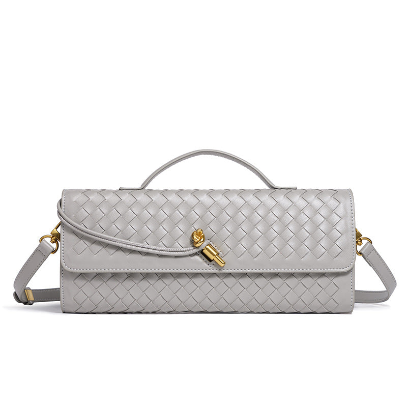 Woven Leather Clutch Acalora