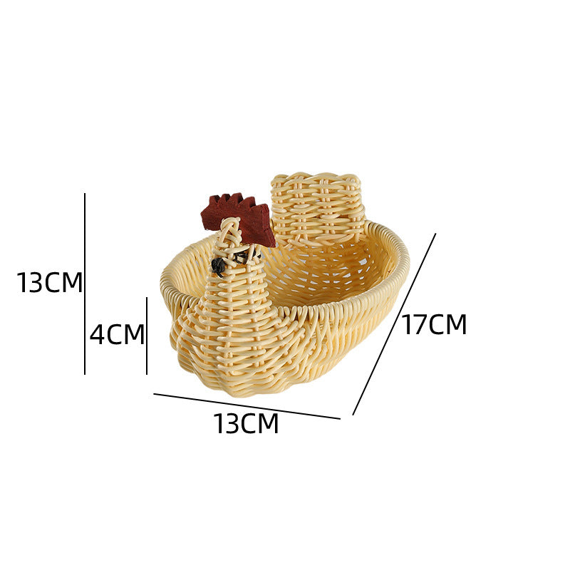 Unisex Braided Decoration Basket in Duck Shape Kalsten
