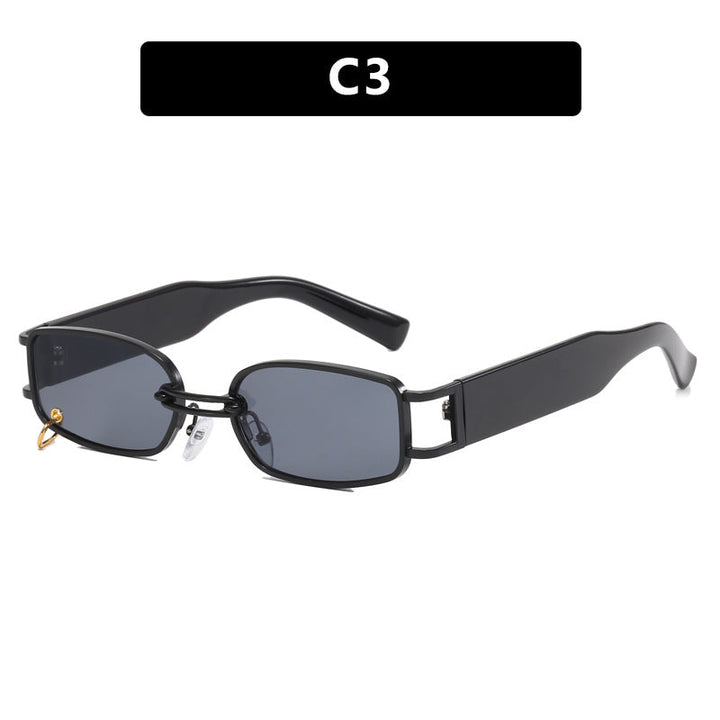 Women's fashionable sunglasses with innovative rectangular design and elegant metal accents Kalsten