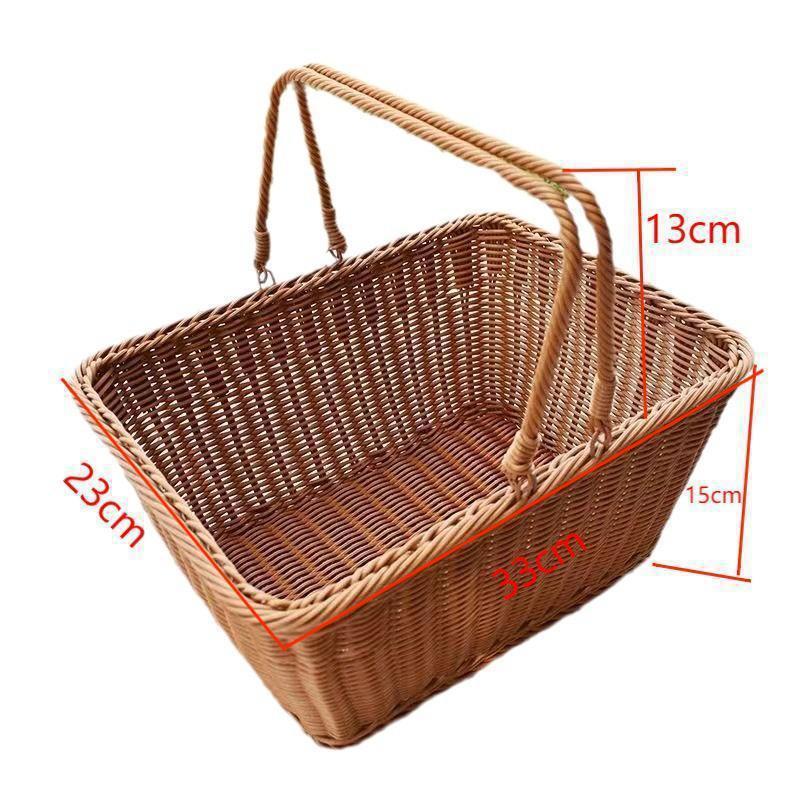 Handwoven Round Wicker Storage Basket Kalsten