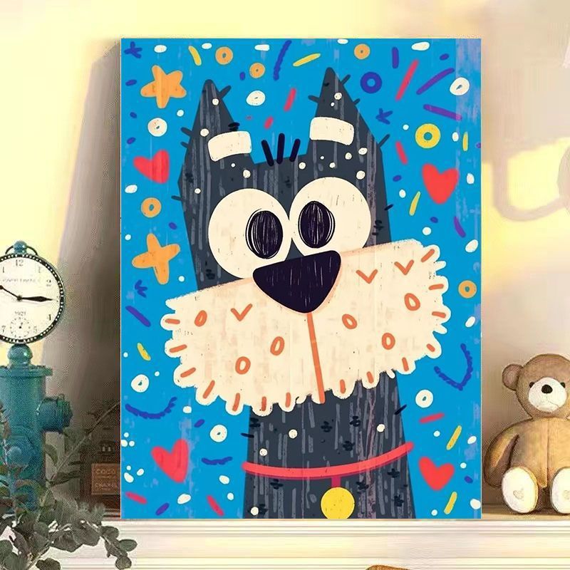 Playful Cat-Themed Canvas Wall Art Kalsten