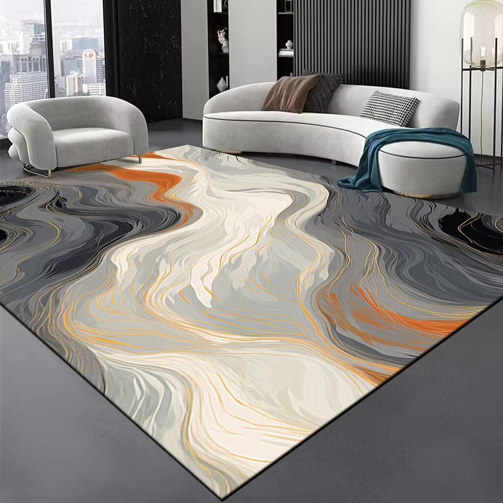 Contemporary Wave Pattern Area Rug Kalsten