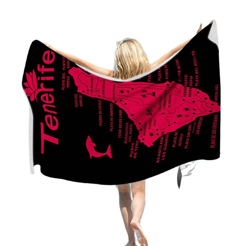 Beach towel with unique geographical motifs Kalsten
