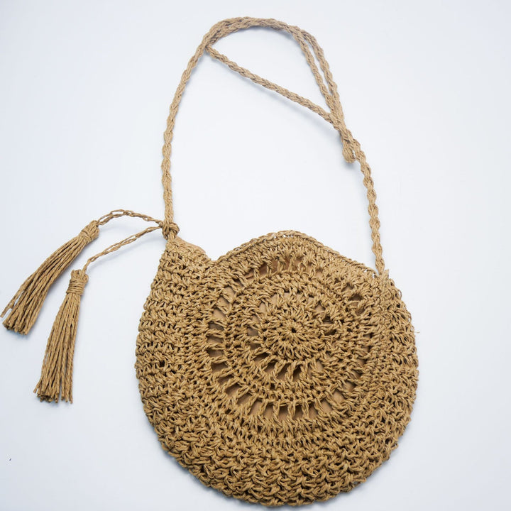 Hand-knotted shoulder bag with tassels Kalsten