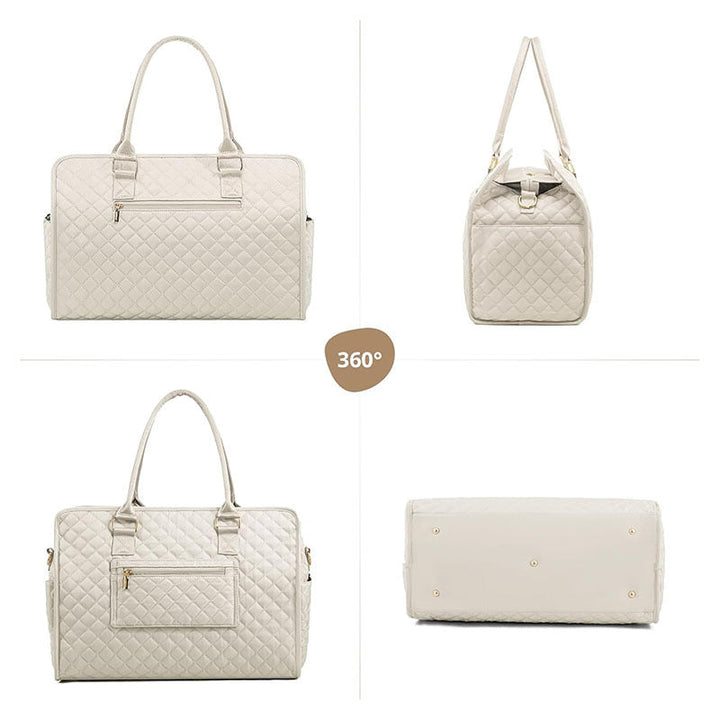 Padded handbag with detachable cosmetic pouch and organizer Kalsten