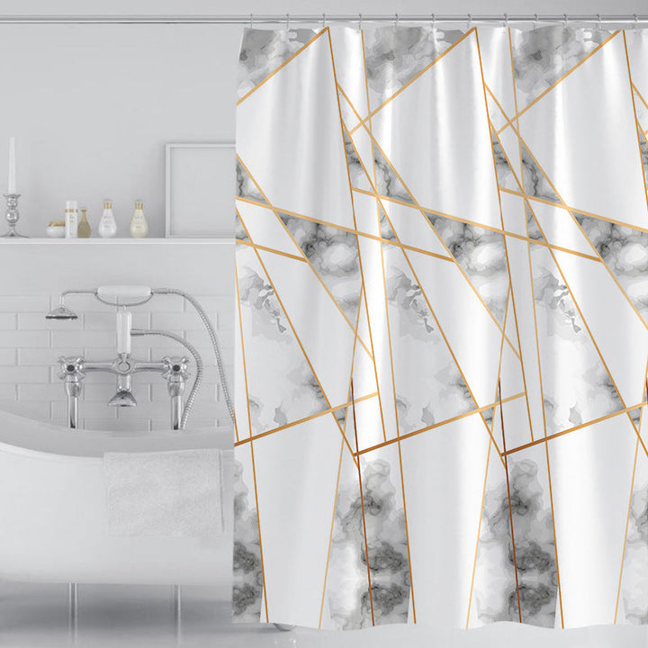 Women's Artistic Geometric Shower Curtain Kalsten